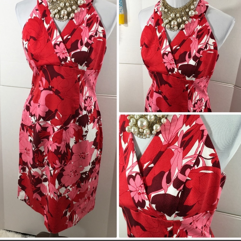 Donna Ricco textured halter sundress